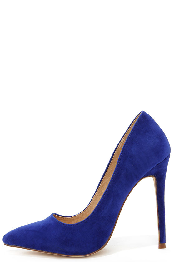 Sexy Blue Pumps - Pointed Pumps - Royal 