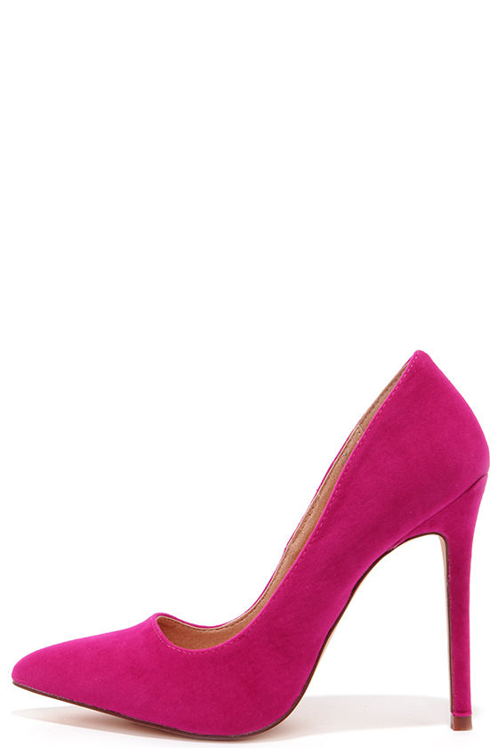 Sexy Fuchsia Pumps - Pointed Pumps - Fuchsia Pink Heels - $30.00 - Lulus
