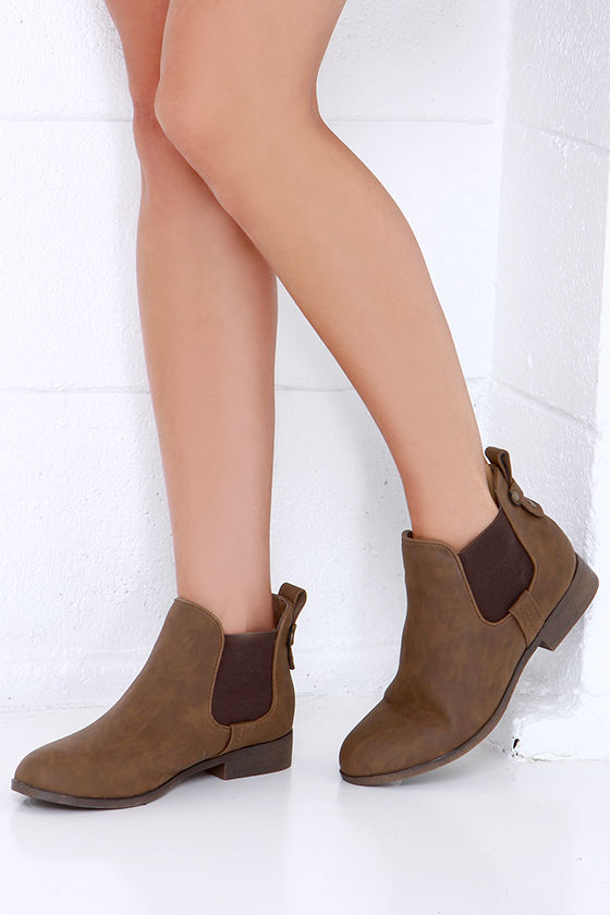 Cute Brown Booties - Chelsea Boots 
