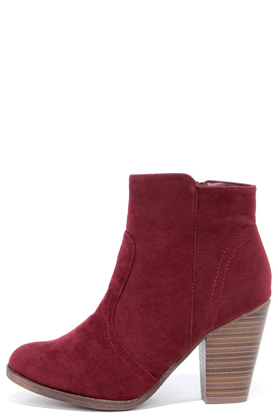 wine colored boots for sale