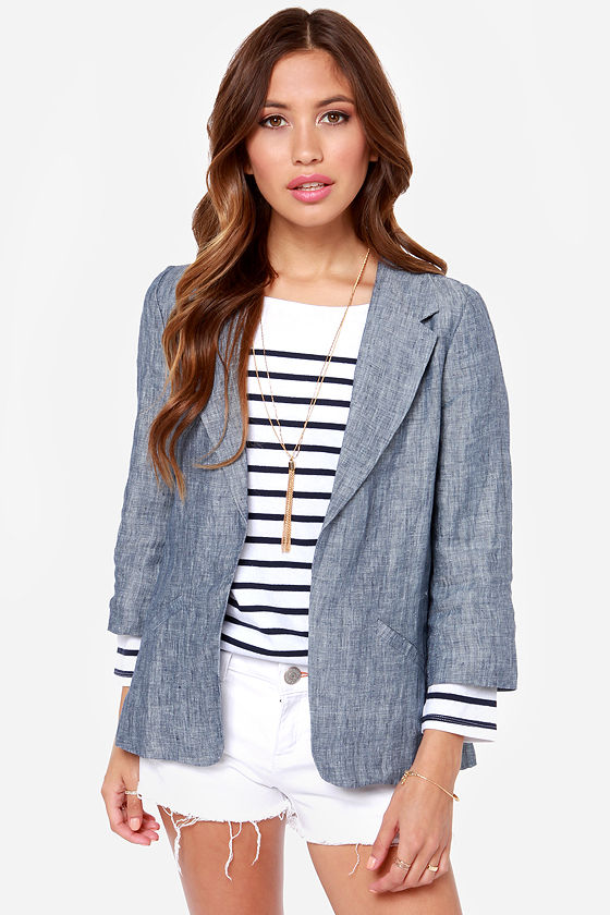 Chambray blazer hot sale