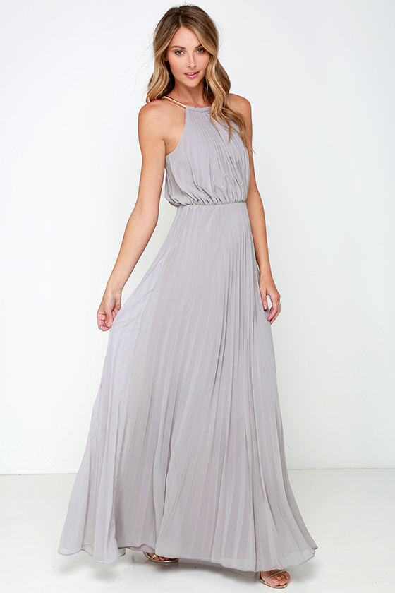 Bariano Melissa Dress Light Grey Dress Maxi Dress 22800 Lulus 7367