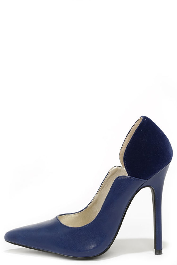Sexy Navy Blue Heels - Navy Blue Pumps - Pointed Pumps - $37.00 - Lulus