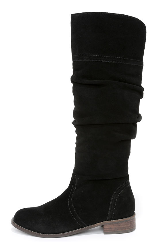 Cute Black Boots - Flat Boots - Knee-High Boots - $119.00 - Lulus