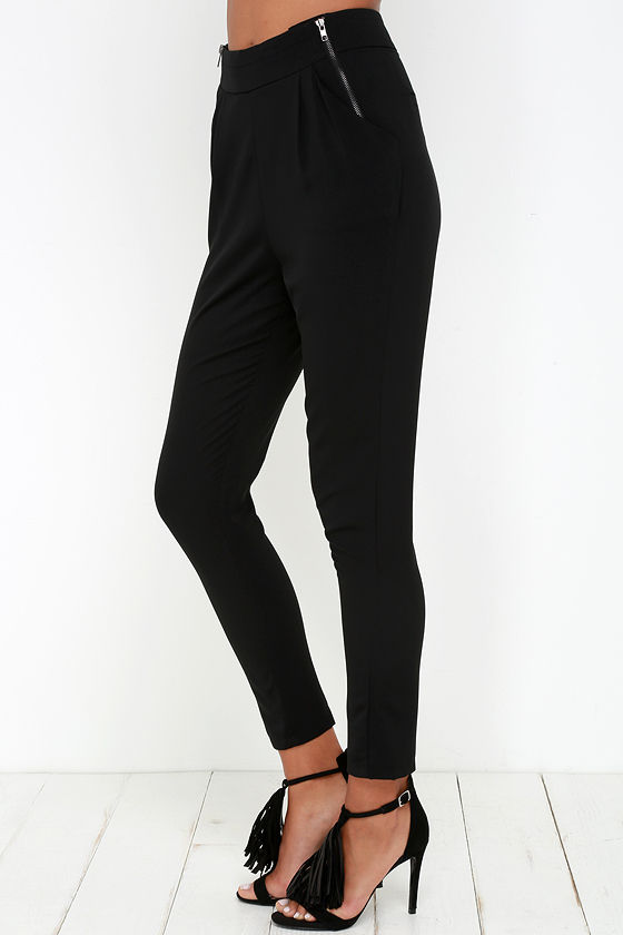 Chic Black Pants - Trouser Pants - Relaxed Trousers - $39.00