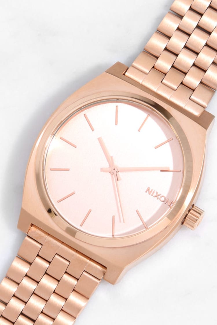 Nixon Time Teller Watch - Rose Gold Watch - $100.00 - Lulus