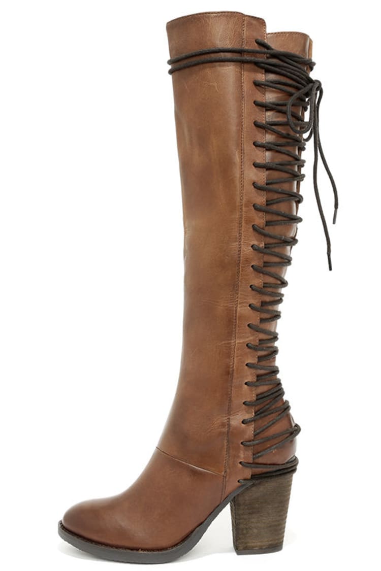 Cute Leather Boots - Knee High Boots - Heel Boots - $249.00 - Lulus