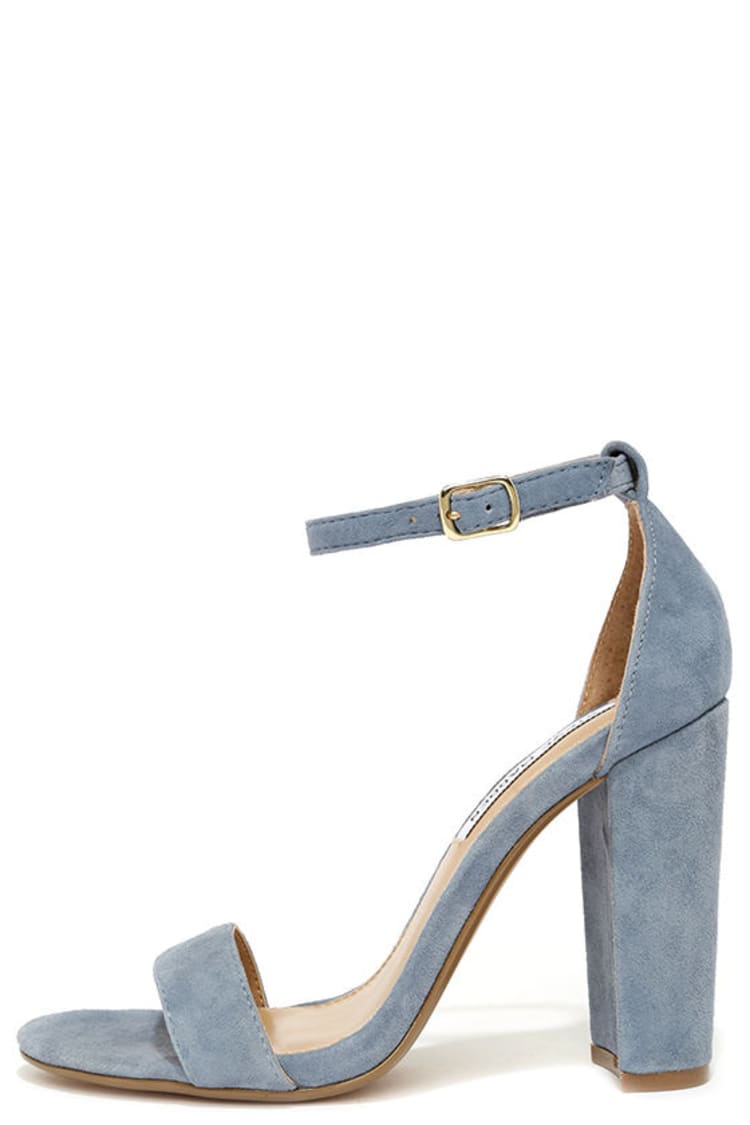 Cute Blue Heels - Suede Heels - Ankle Strap Heels - $89.00 - Lulus