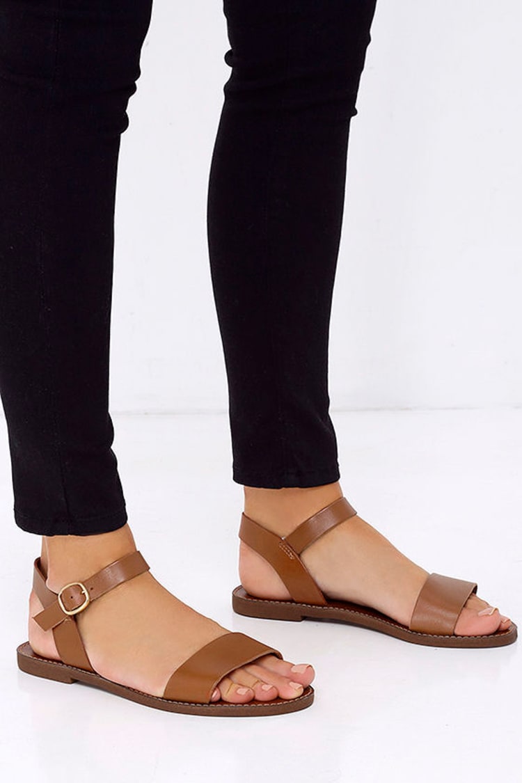 steve madden tan leather sandals