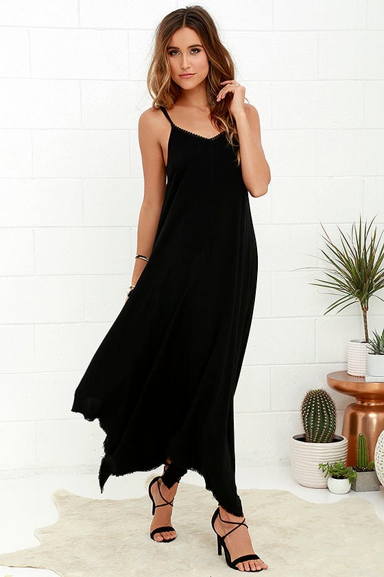 Others Follow Kiara Dress - Black Maxi Dress - Strappy Maxi Dress - $57 ...