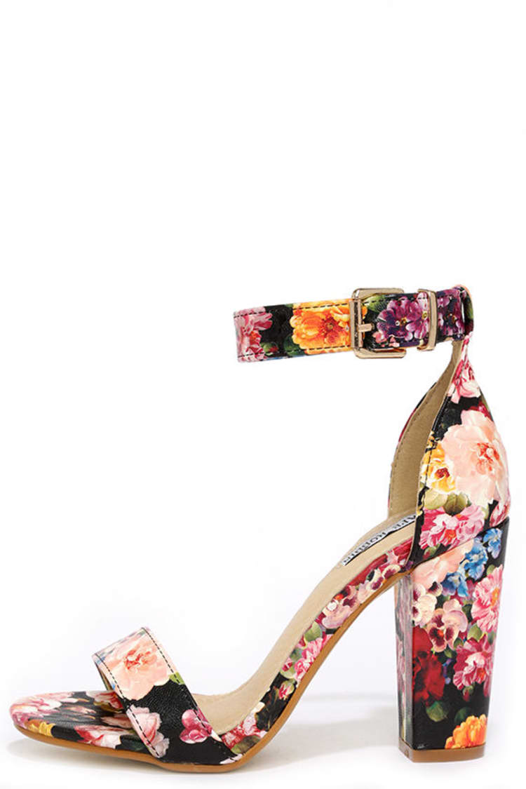 Cute Floral Heels - Ankle Strap Heels - Dress Sandals - $35.00 - Lulus