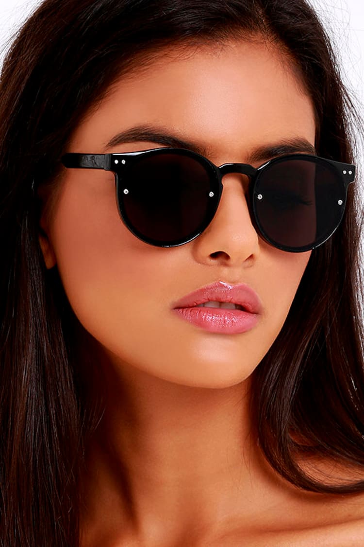 Spitfire Postpunk Sunglasses - Black Sunglasses - Round Sunglasses - $39.00  - Lulus