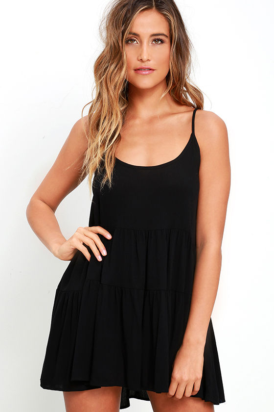 Cute Black Dress - Babydoll Dress - Lace-Up Dress - $39.00 - Lulus