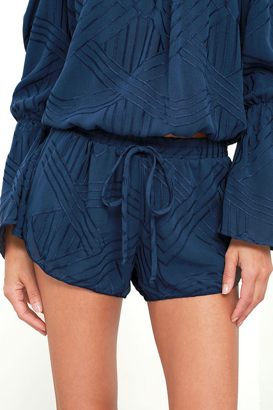 navy blue shorts womens