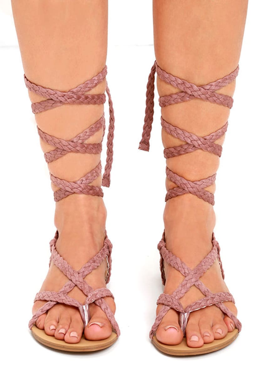 Cute Dusty Pink Sandals - Gladiator Sandals - $18.00 - Lulus