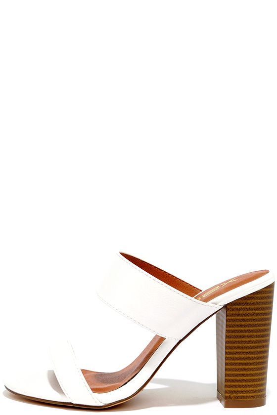 white mule heels