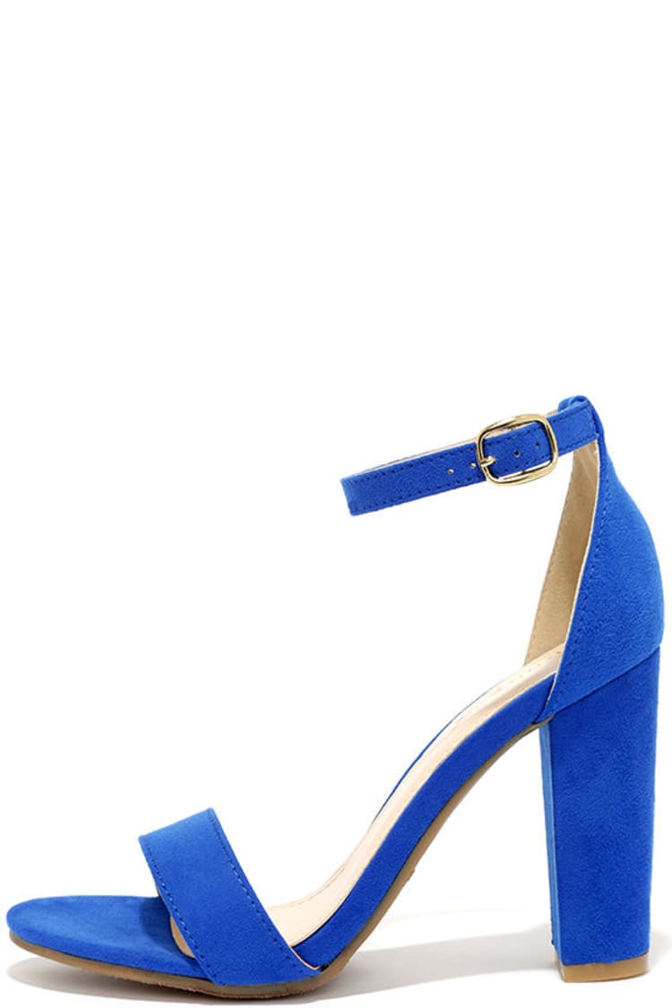 Cute Blue Heels - Ankle Strap Heels - Dress Sandals - $28.00 - Lulus