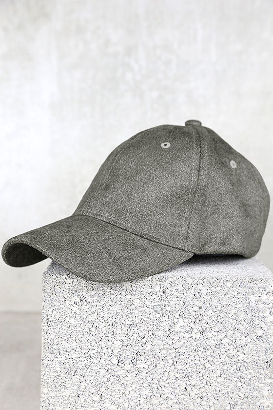 heather grey baseball hat