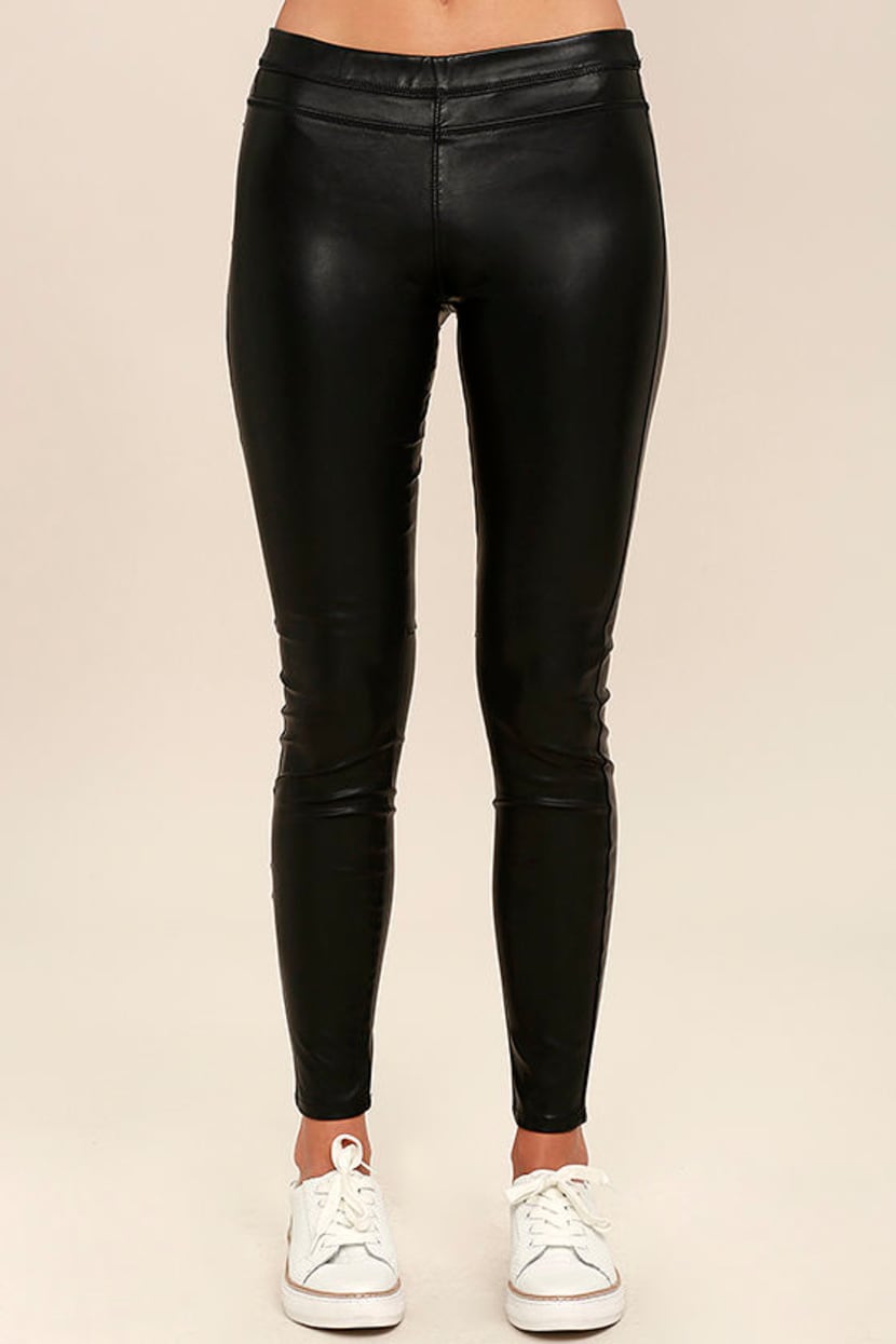 Blank NYC Leggings - Black Leggings - Vegan Leather Leggings - Black Pants  - $98.00 - Lulus