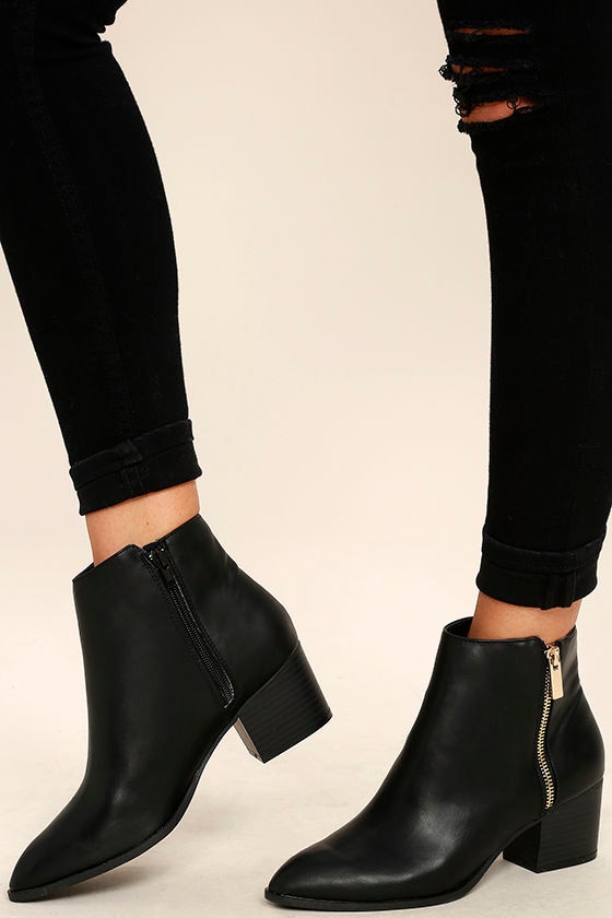cute black booties shoes
