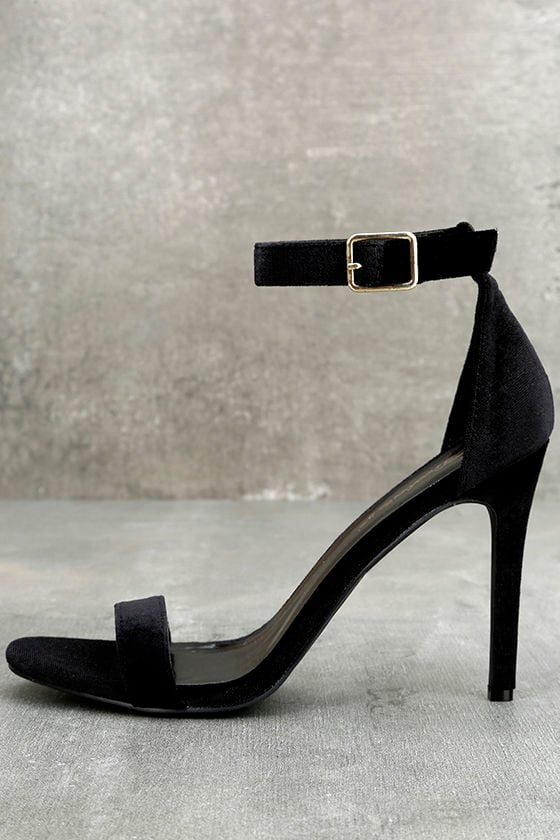 black velvet heels