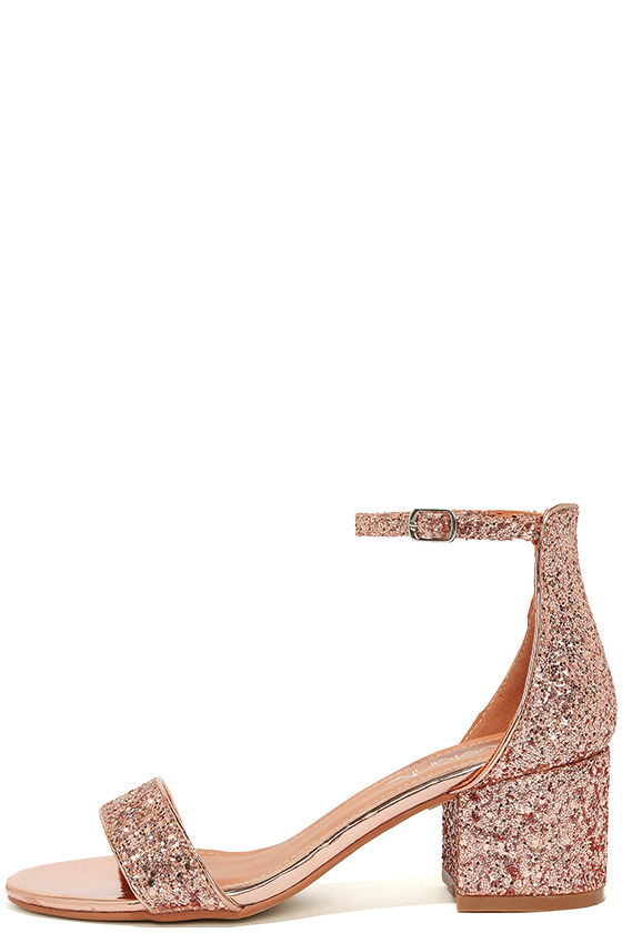 cute rose gold heels