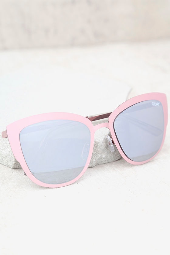 Quay Super Girl Sunglasses - Silver and Pink Sunglasses ...