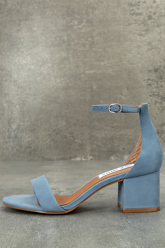 light blue block heel