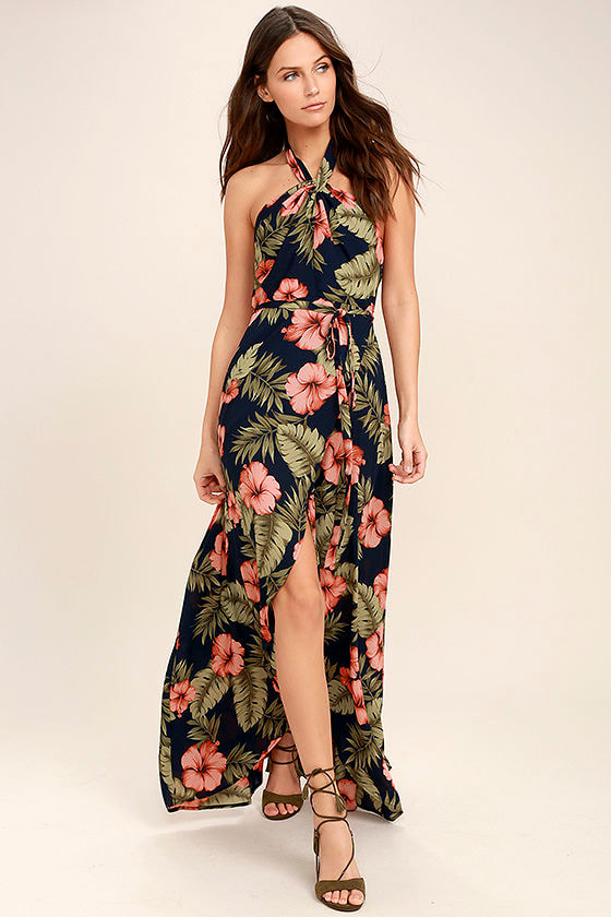 floral halter dress