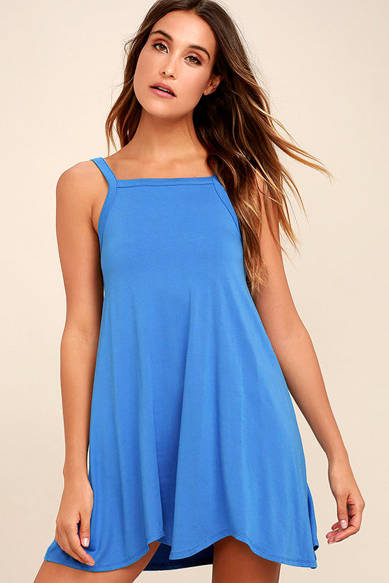 RVCA Thievery Dress - Blue Dress - Trapeze Dress - $39.00 - Lulus