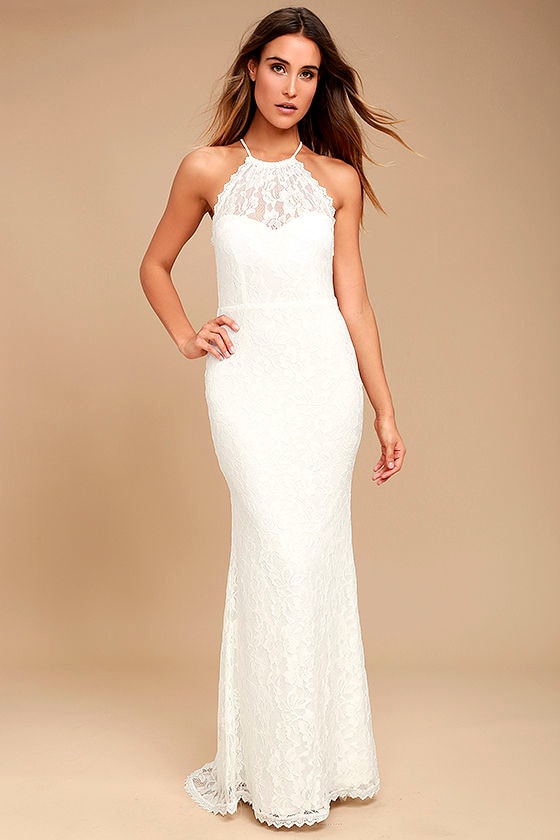 flynn white lace maxi dress lulus