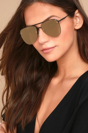 Le Specs The Prince - Aviator Sunglasses - Black Sunglasses - Lulus