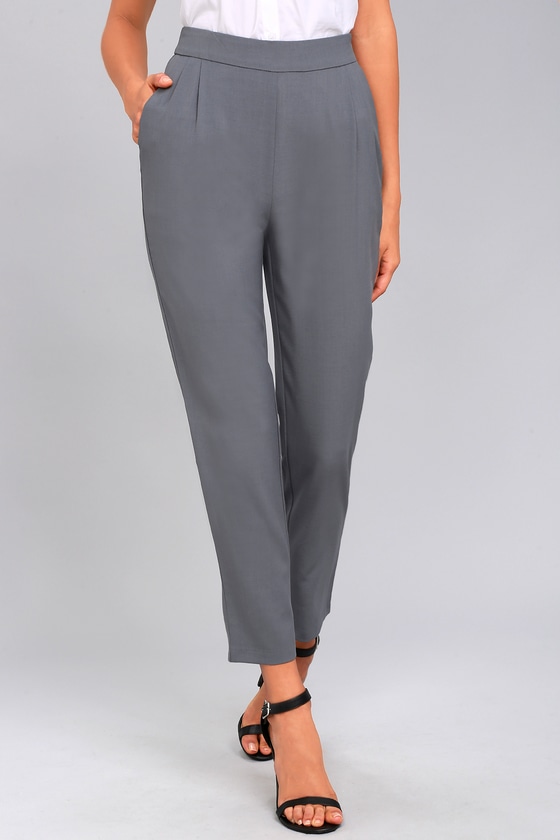 grey trouser pants