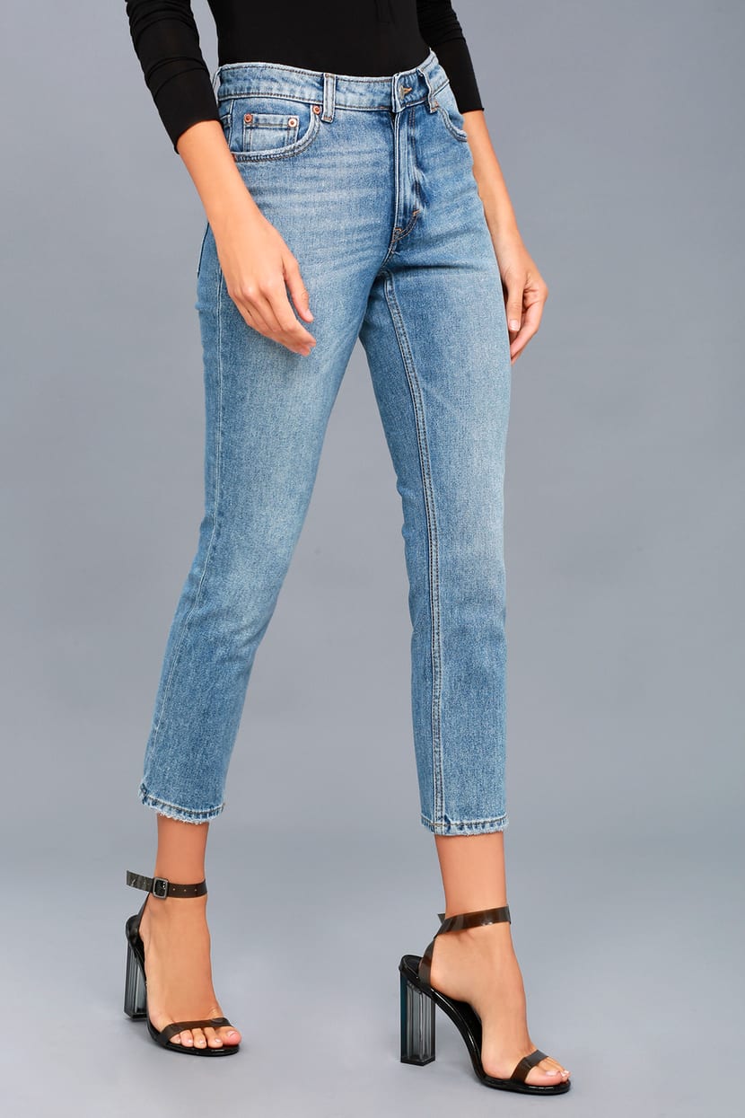Cheap Monday Revive Medium Wash Straight Leg Jeans - Lulus