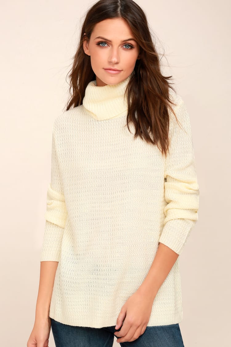 Chic Cream Sweater - Turtleneck Sweater - Knit Sweater - Lulus