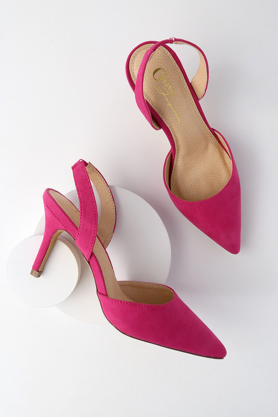 slingback pink shoes