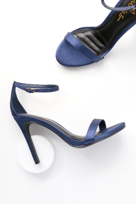 Purchase > navy satin sandals, Up to 71% OFF