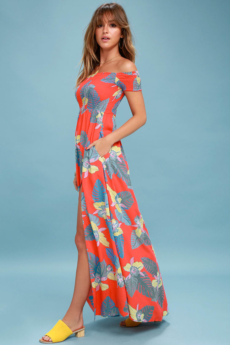 Cute Floral Print Dress - OTS Dress - Maxi Dress - Lulus