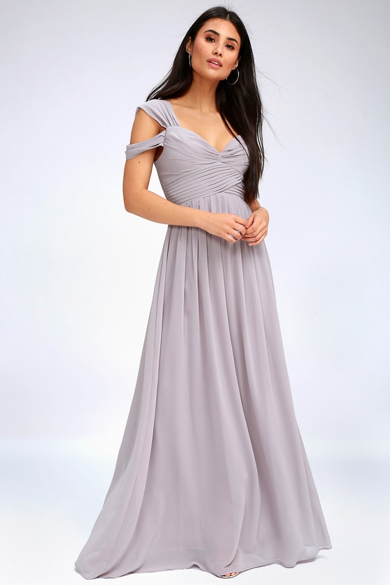 lulus gray bridesmaid dress