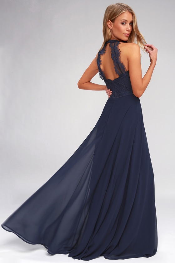 bardot blue rose dress