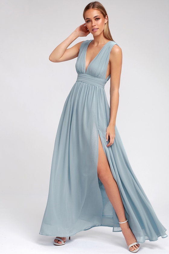 pale blue flowy dress