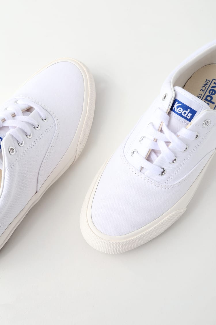 Keds Anchor - White Sneakers - Canvas Sneakers - Lulus