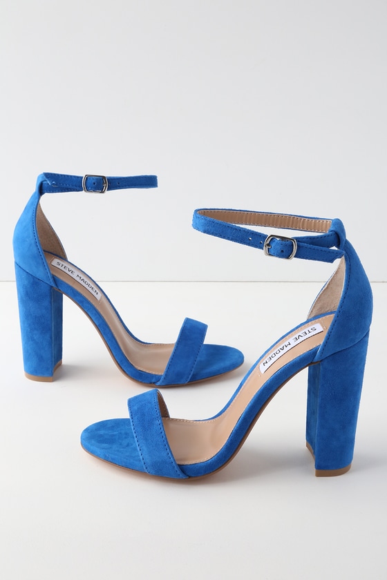 steve madden blue suede heels