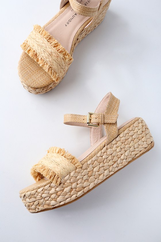 Chinese Laundry Ziba - Straw Flatform Sandals - Lulus