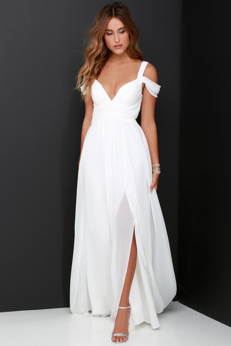 Ivory Dress - Maxi Dress - Cocktail Dress - Prom Dress - Lulus