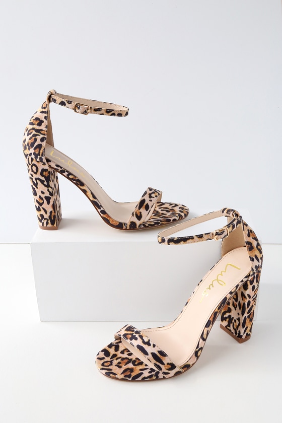 ankle strap animal print shoes