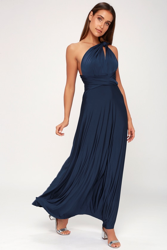 navy blue infinity dress
