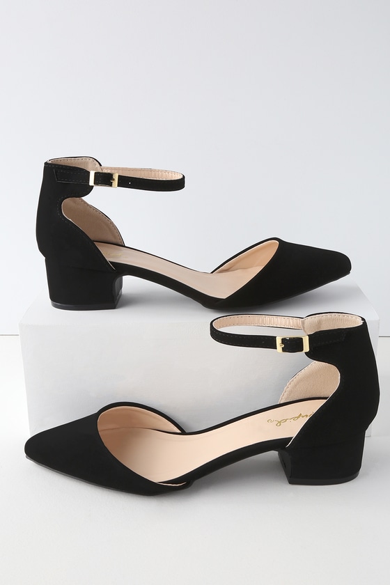 low black heels