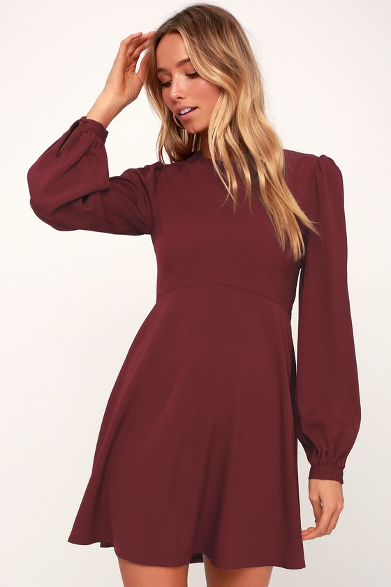 maroon casual dresses