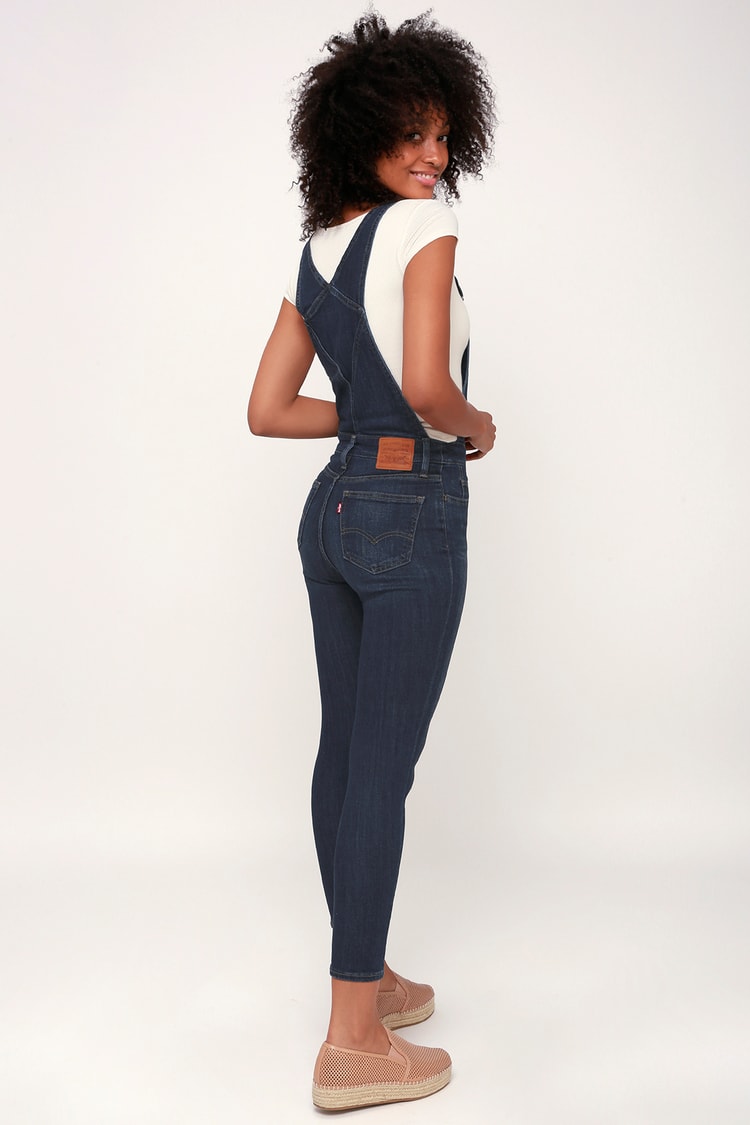 Levi's Over and Out - Medium Wash Overalls - Skinny Overalls - Lulus